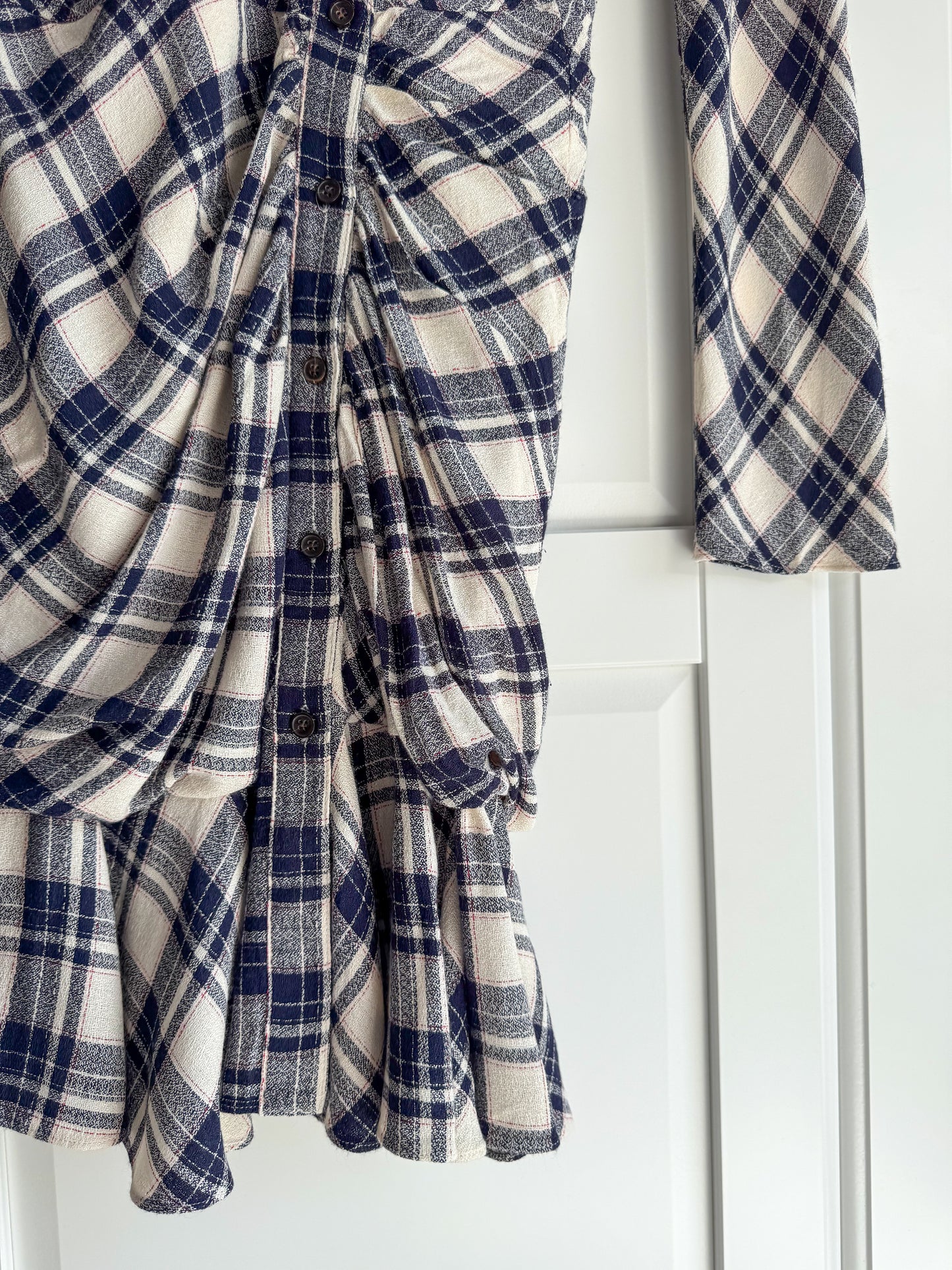 Veronica Beard ‘Rowe’ ruched plaid dress