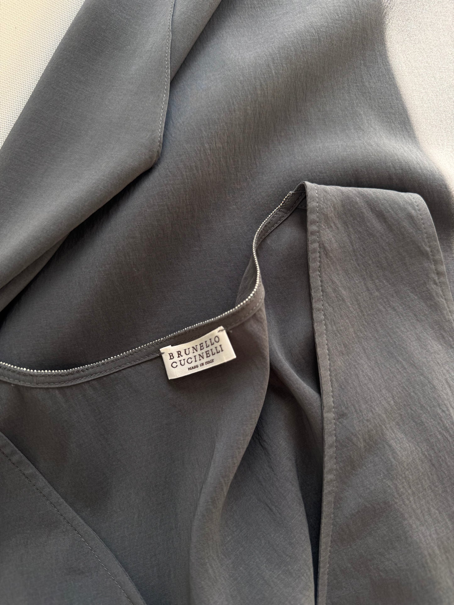 Brunello Cucinelli asymmetrical sleeveless blouse