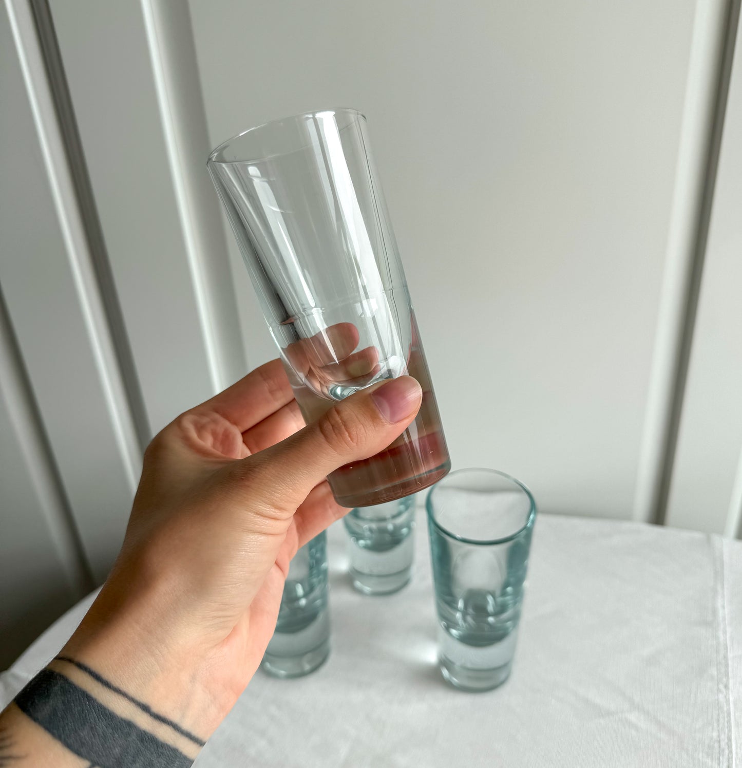 Vintage Carlo Moretti Heavy Bullet Cocktail Glasses - Made in Italy