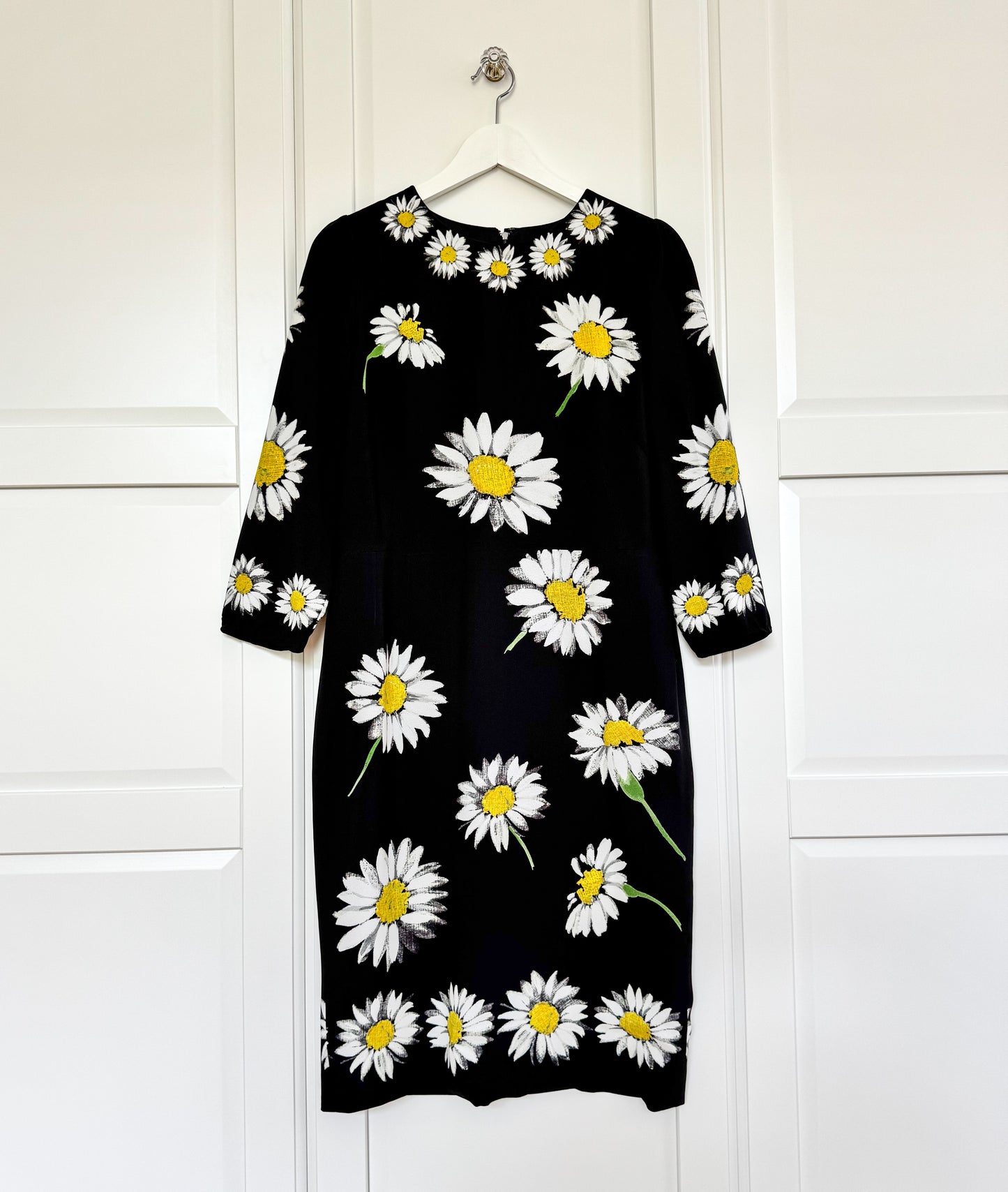 Dolce & Gabbana black floral dress with silk lining