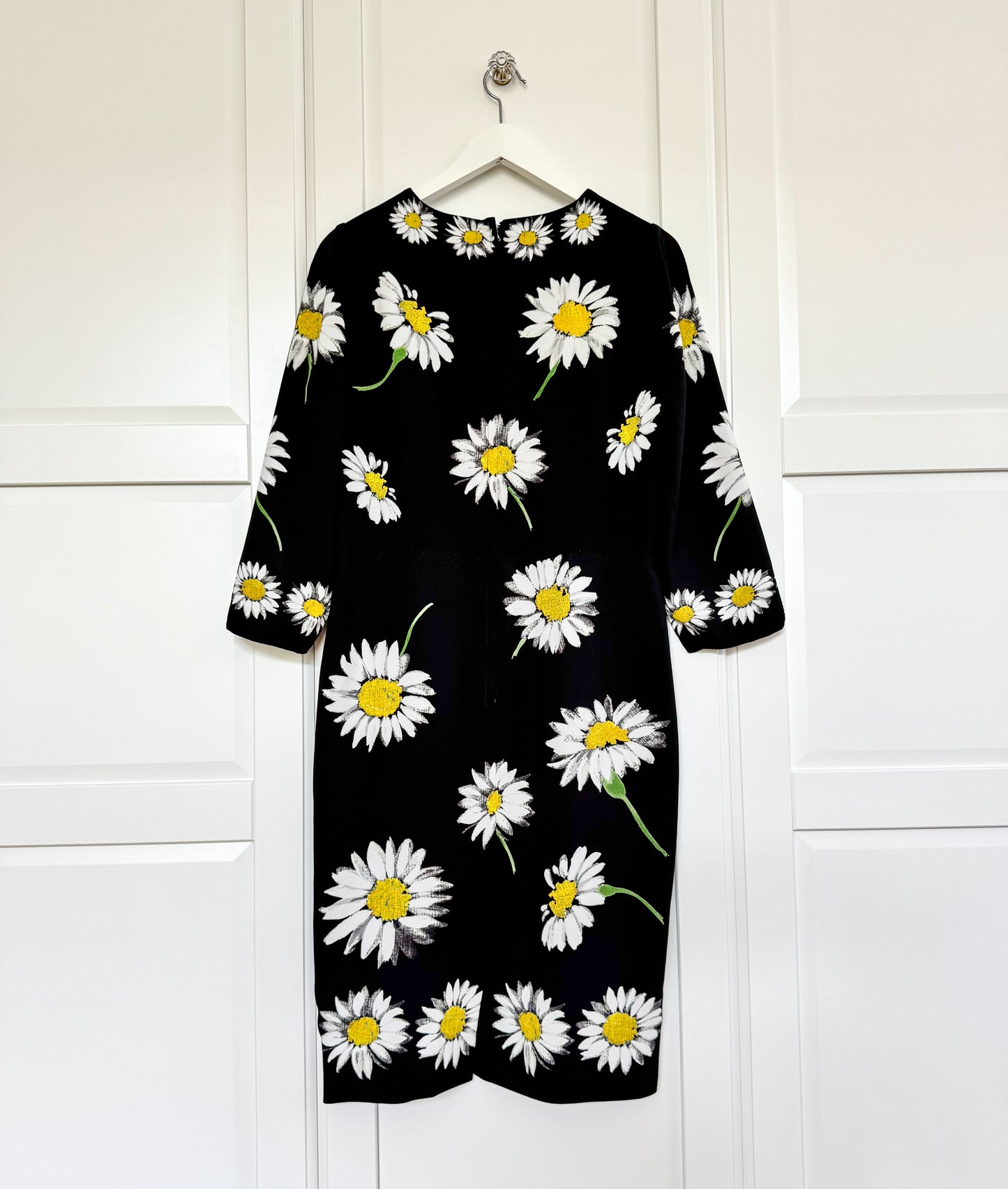 Dolce & Gabbana black floral dress with silk lining