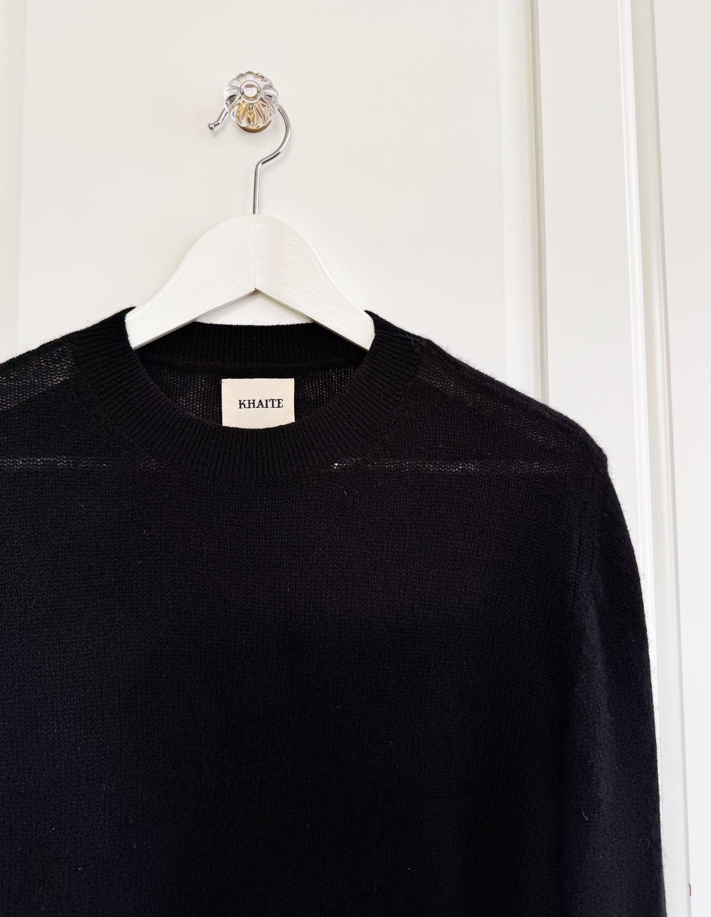 Khaite ‘Esme’ cashmere sweater with side drape