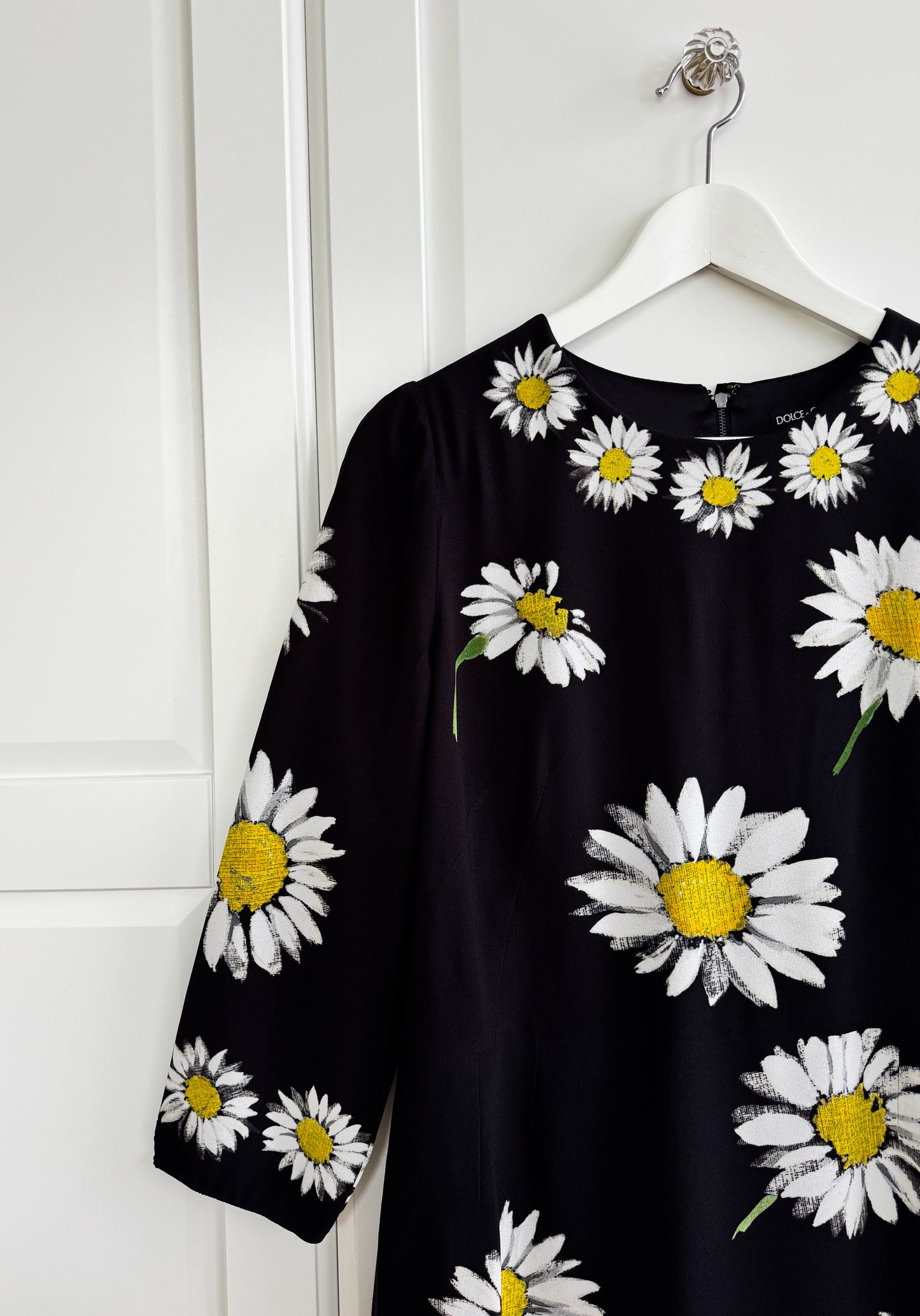 Dolce & Gabbana black floral dress with silk lining