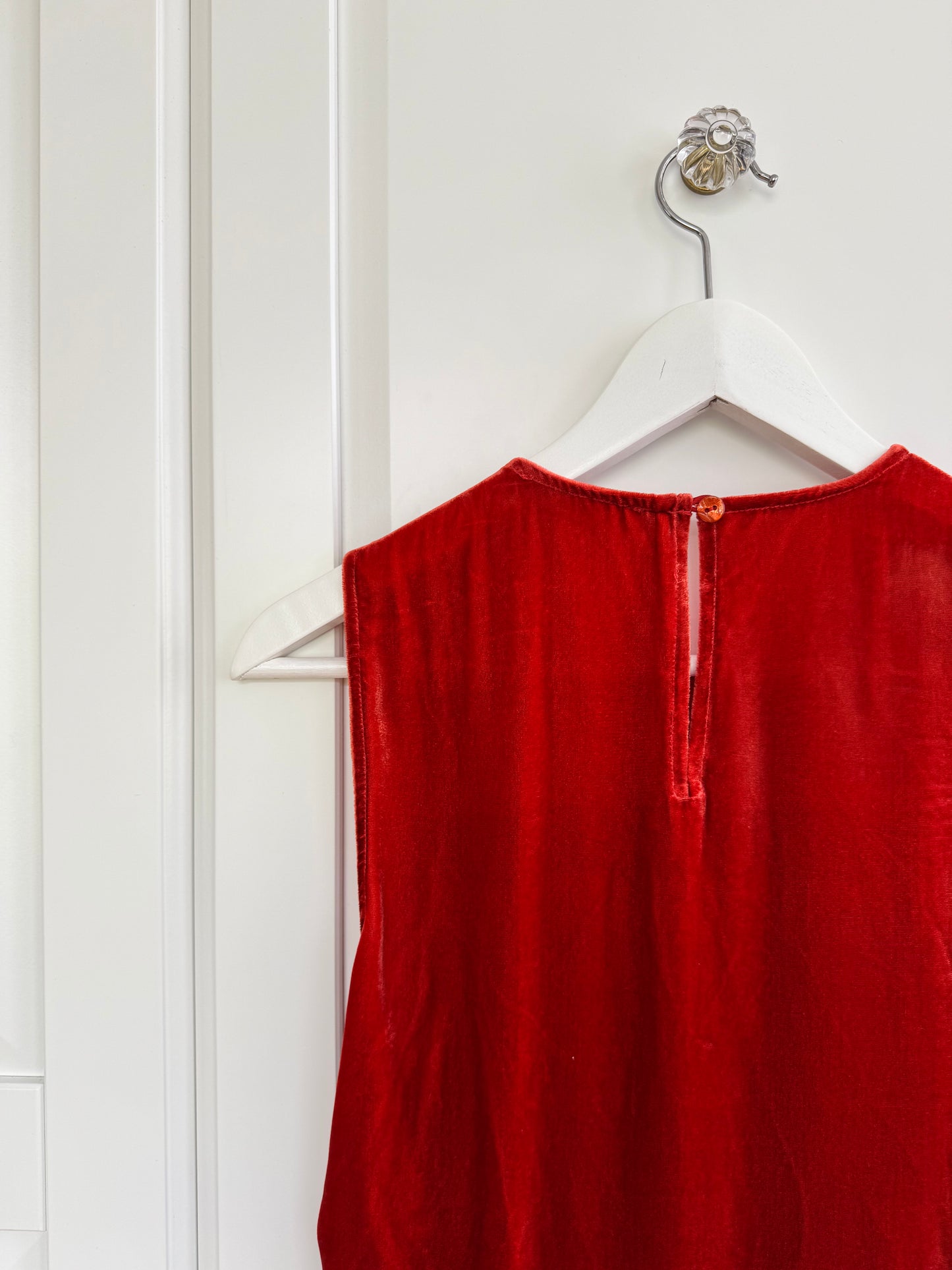 Ulla Johnson ‘Cornelia’ side-ruched velvet gown in carnelian