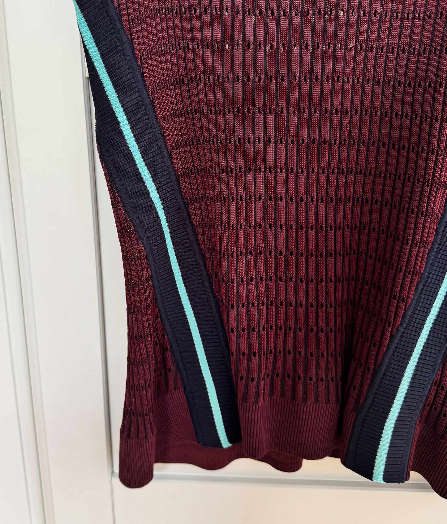 Alexander Wang mesh burgundy blouse