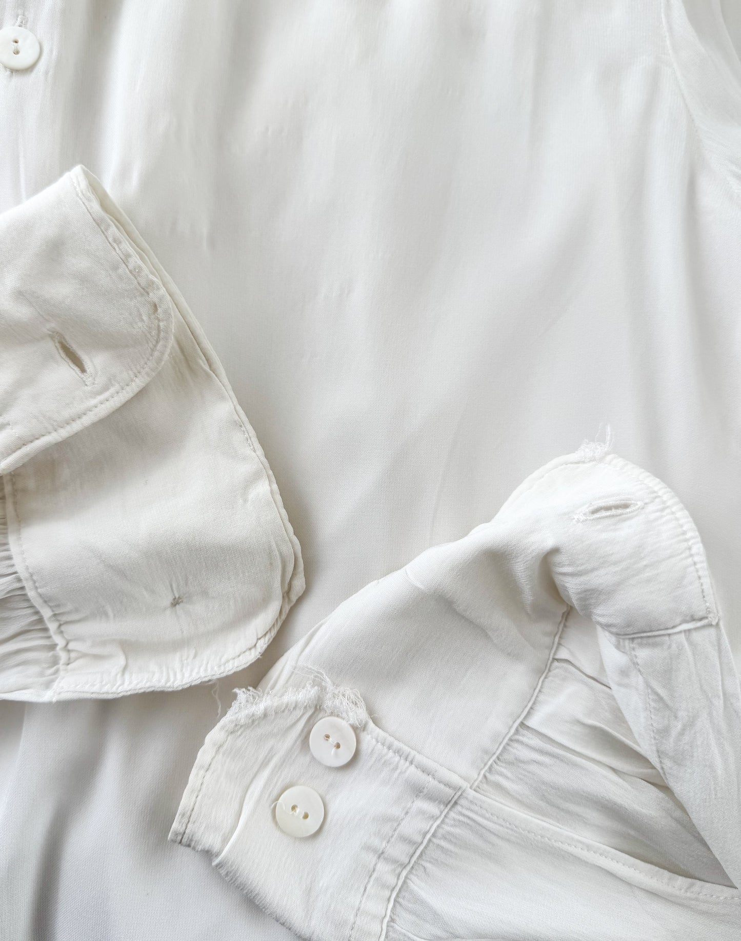 Jean Paul Gaultier white open back button-up shirt