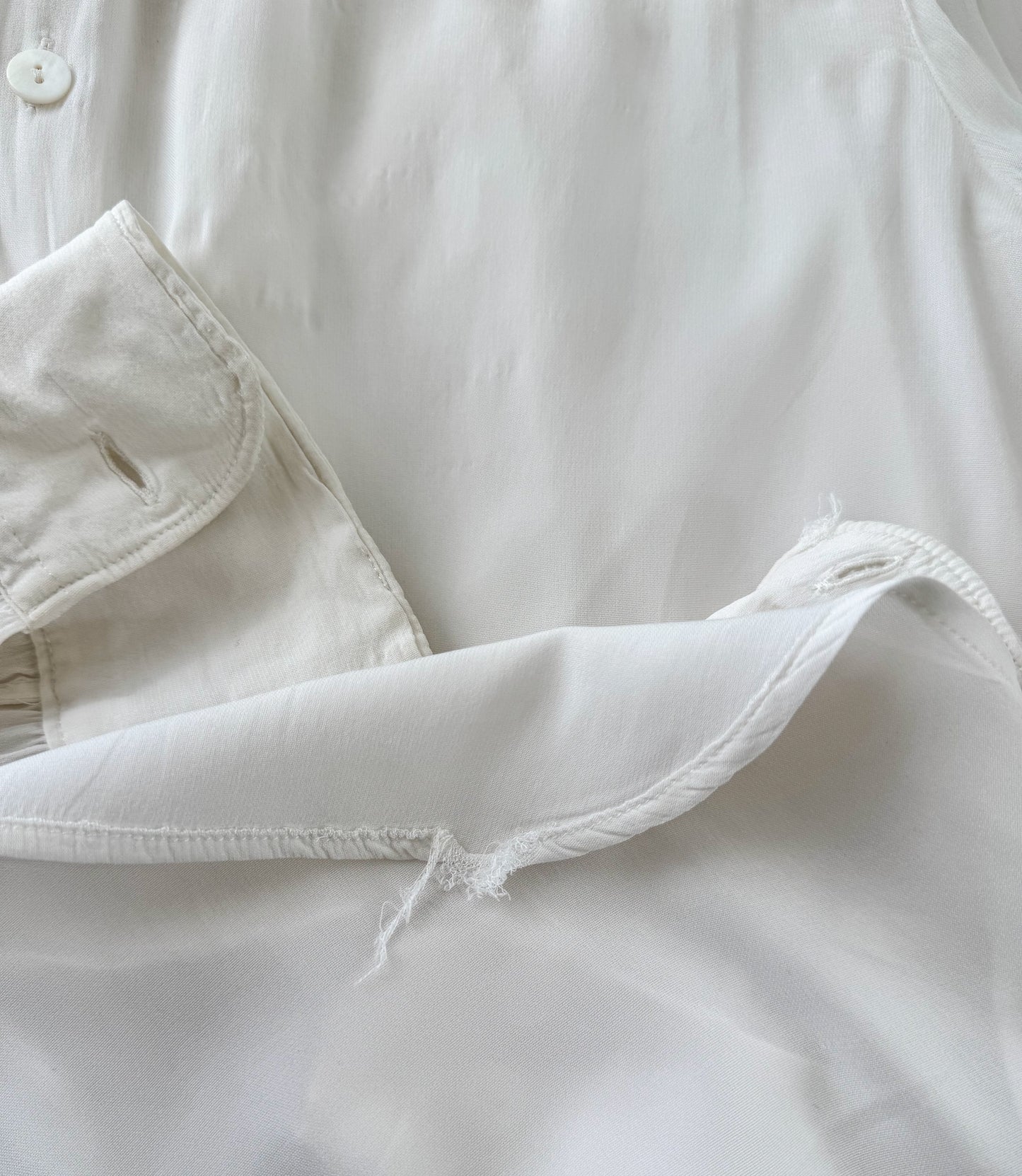 Jean Paul Gaultier white open back button-up shirt