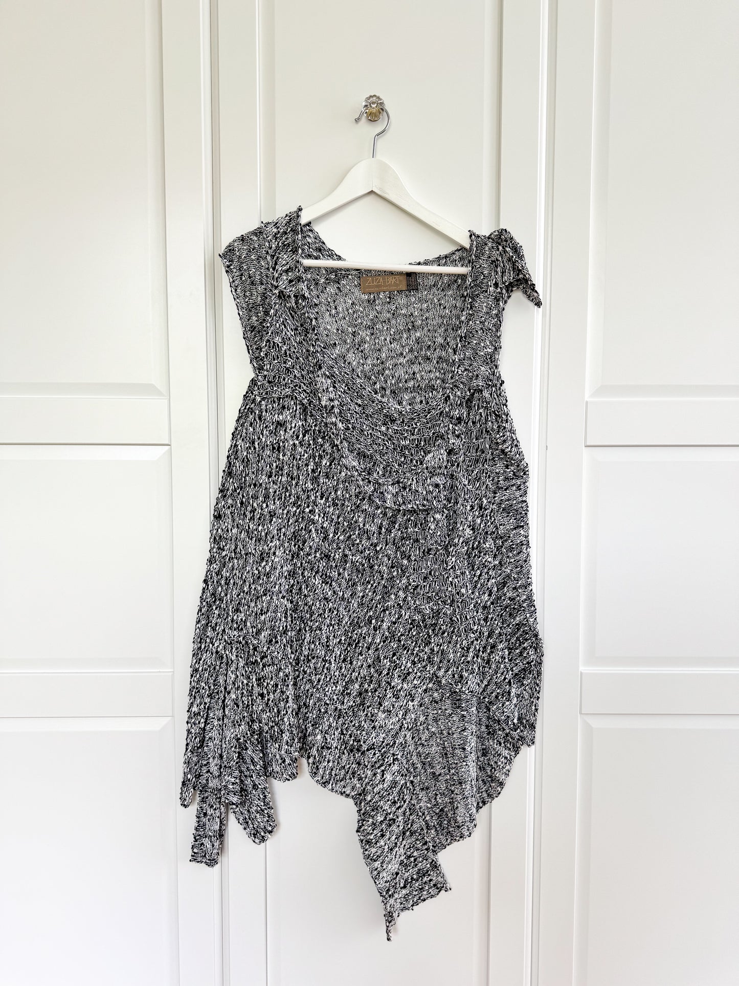 Zuza Bart knit black cotton sweater