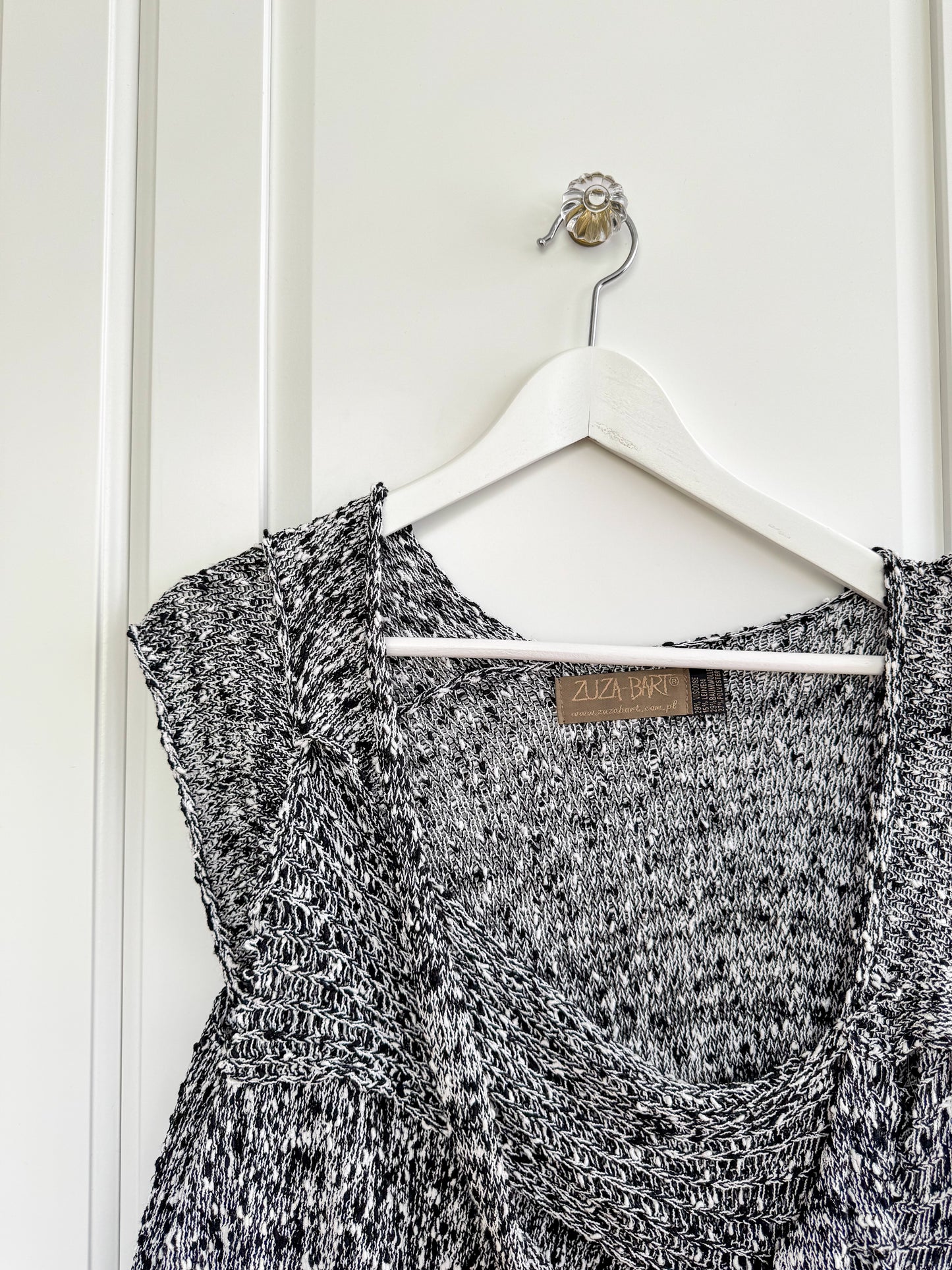Zuza Bart knit black cotton sweater