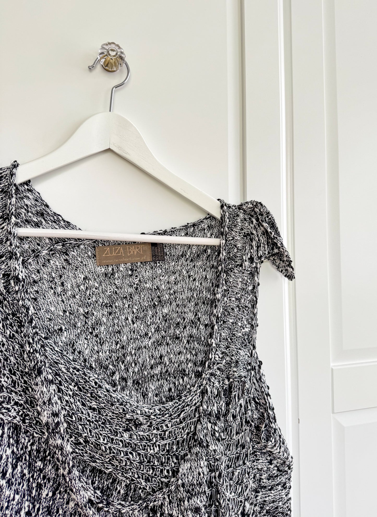 Zuza Bart knit black cotton sweater