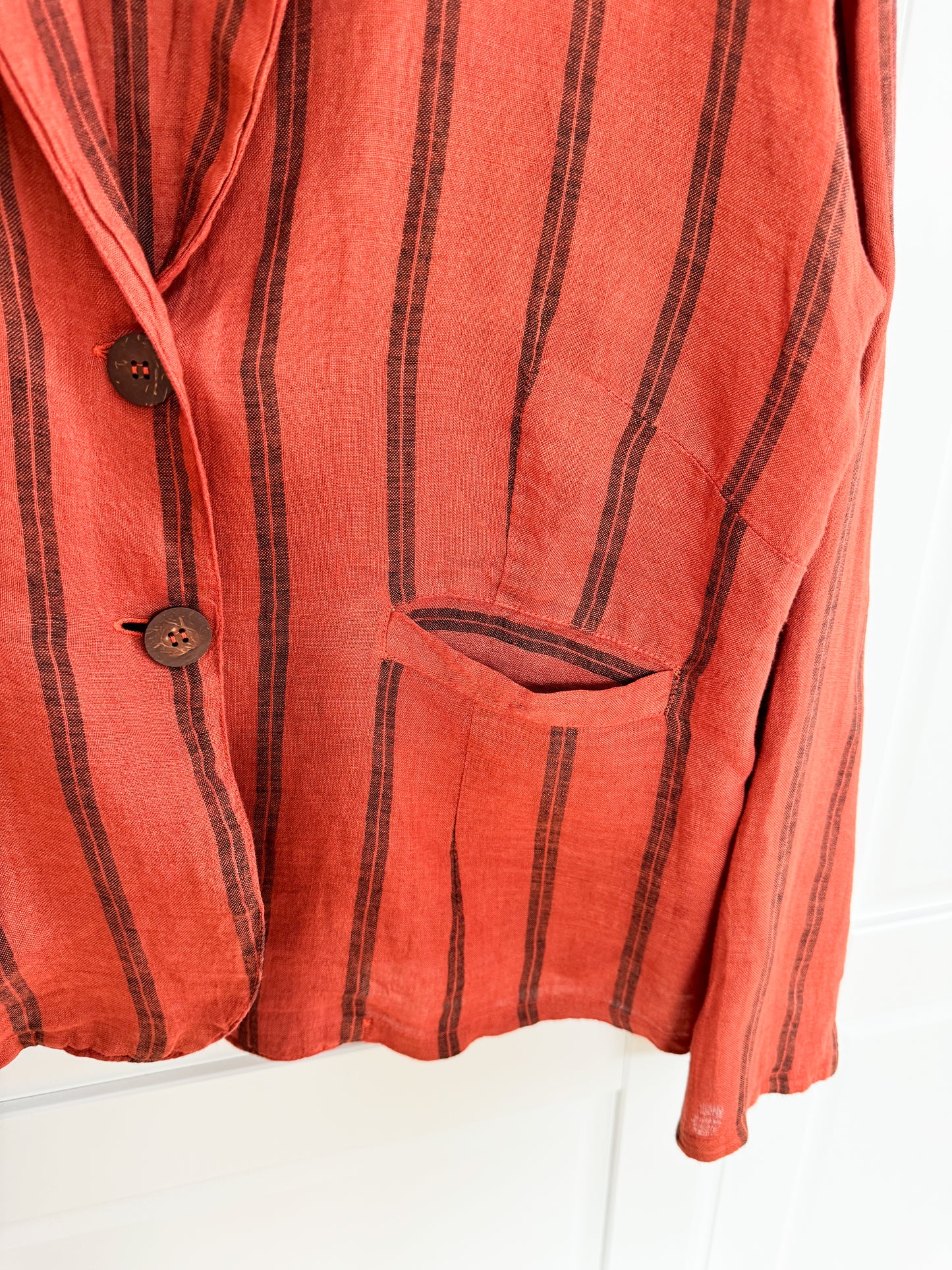 La Bottega di Brunella striped linen jacket