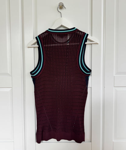 Alexander Wang mesh burgundy blouse