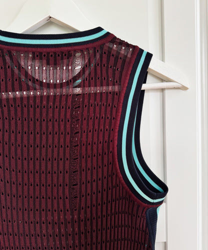 Alexander Wang mesh burgundy blouse