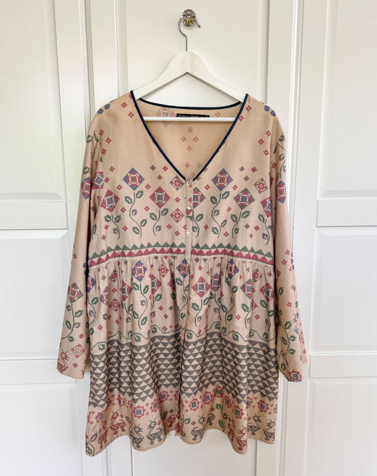 Gudrun Sjoden folk style cotton tunic