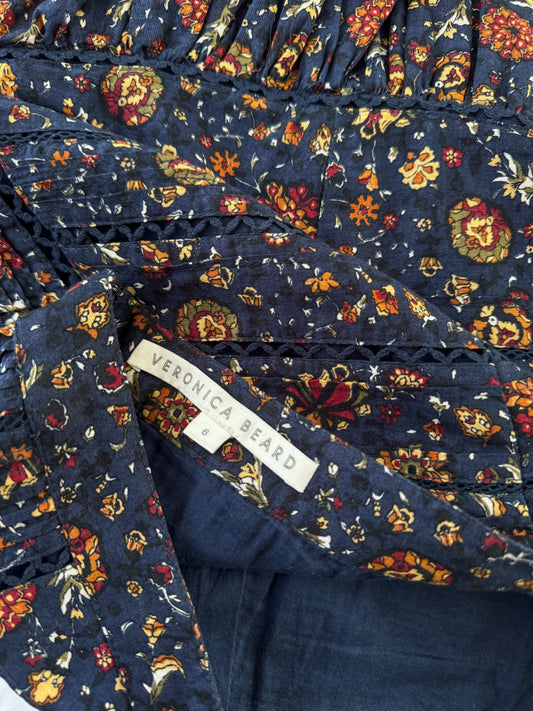 Veronica Beard ‘Harita’ pleated floral skirt