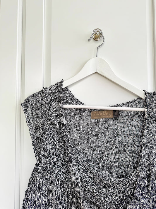 Zuza Bart knit black cotton sweater