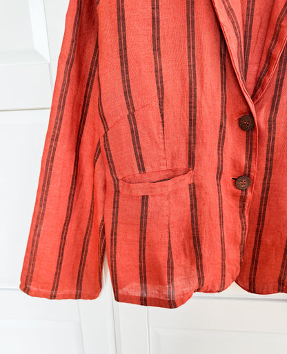 La Bottega di Brunella striped linen jacket